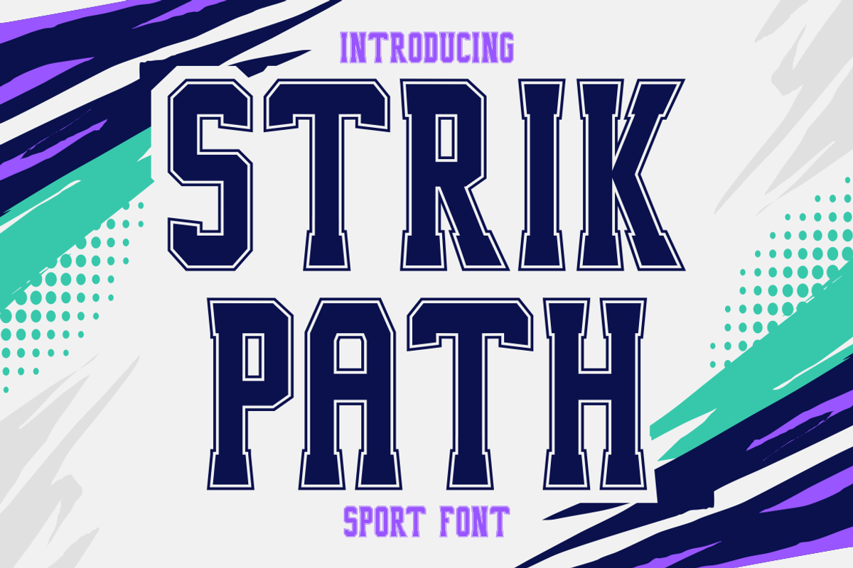 Strik Path - Sport Font, a Font by PutraCetol Studio (Photo 1 of 5)