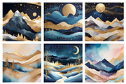 Gold Autumn Landscape & Sky, a Background Graphic by by creative paper (Thumbnail 9 of 18)