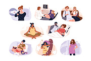 Pregnant women, motherhood set, a Person Illustration by PaperTrident (Thumbnail 1 of 9)