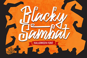 Blacky Sambat - Halloween Font, a Font by Weape Studio