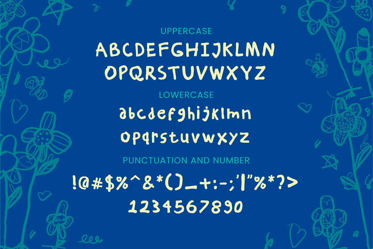NEEMA - Child's Cute Handwritten, a Symbol Font by Revoltan Studios (Photo 3 of 6)