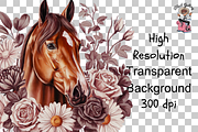 Horse Clipart PNG Bundle, a Graphic by Clipart Bloom (Thumbnail 12 of 12)