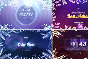 Christmas Frames Typography DaVinci, a Templates & Theme by FlashFXbox