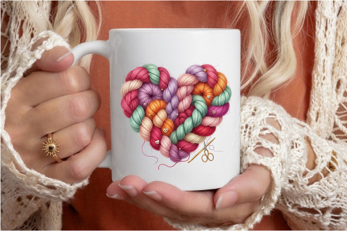 Crochet Style Love Png,Faux Knitted, an Illustration by Designking (Photo 5 of 6)