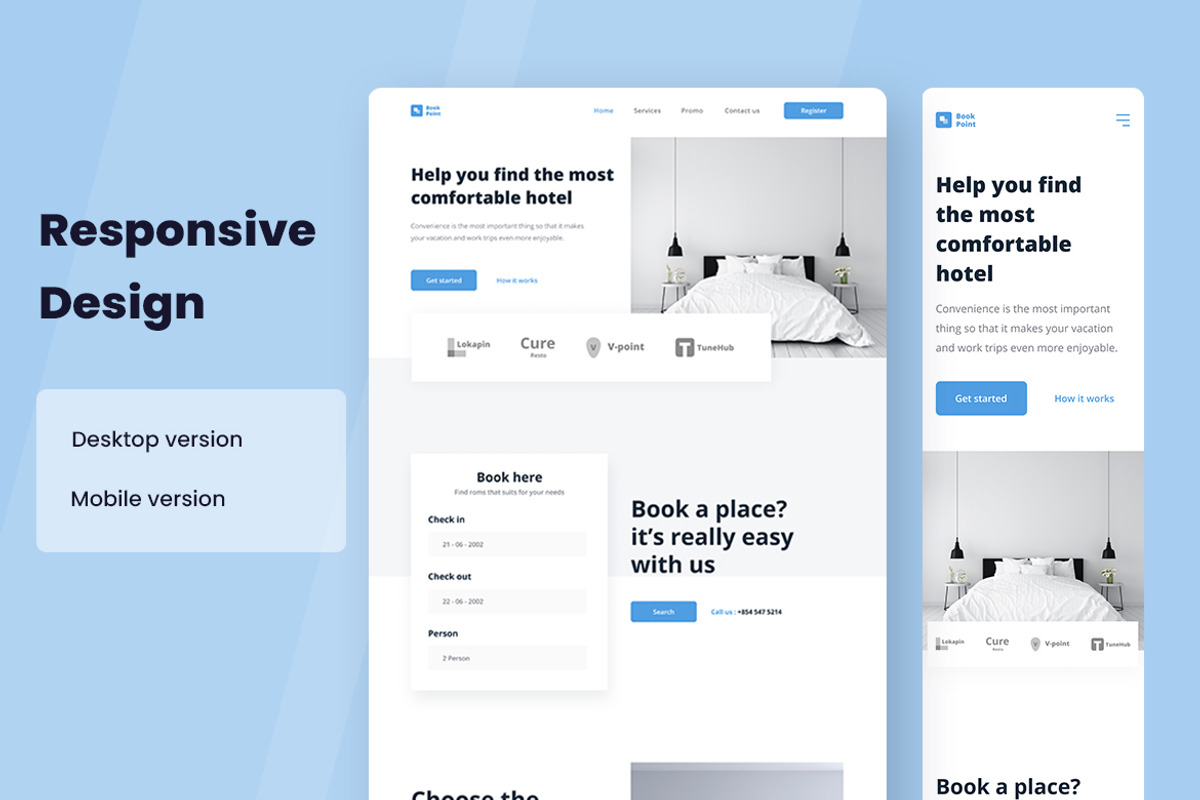 Hotel Booking Web Design, a Wireframe Template by INSPR STD (Photo 4 of 6)