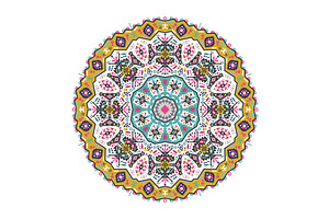 Decorative Round Aztec Pattern