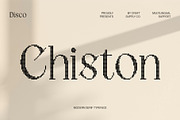 Chiston Disco, a Serif Font by Craft Supply Co. (Thumbnail 1 of 8)