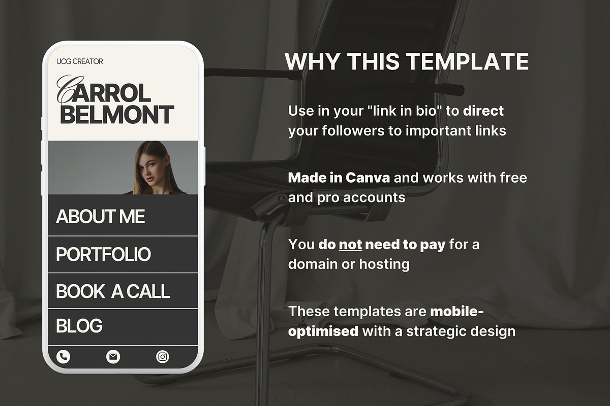 UGC Link in bio instagram canva, a Social Media Template by Studio Suvelle (Photo 3 of 7)
