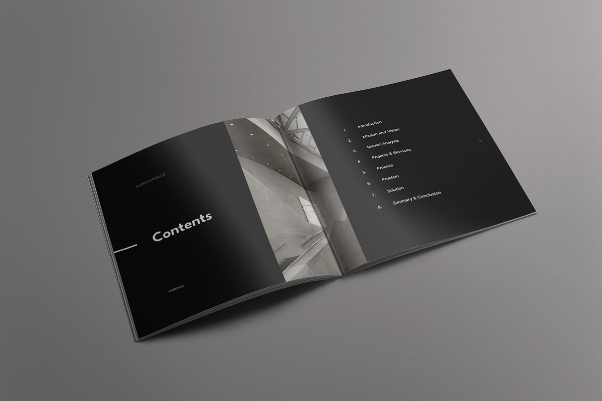 Corvus Lookbook Template, a Brochure Template by SlideStation (Photo 4 of 9)