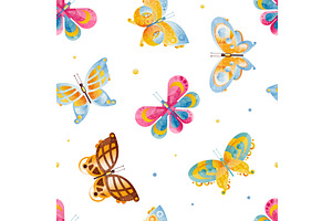 Butterfly As Fluttering Insect With