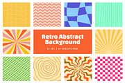 Retro Abstract Backgrounds, a Decorative Illustration by Creathub Studio (Thumbnail 1 of 5)