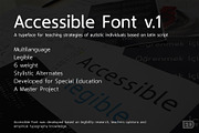 Accessible Font Version 1, a Sans Serif Font by Educational Design (Thumbnail 1 of 13)