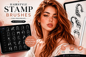 Hairstyle I Stamps Brushes Procreate