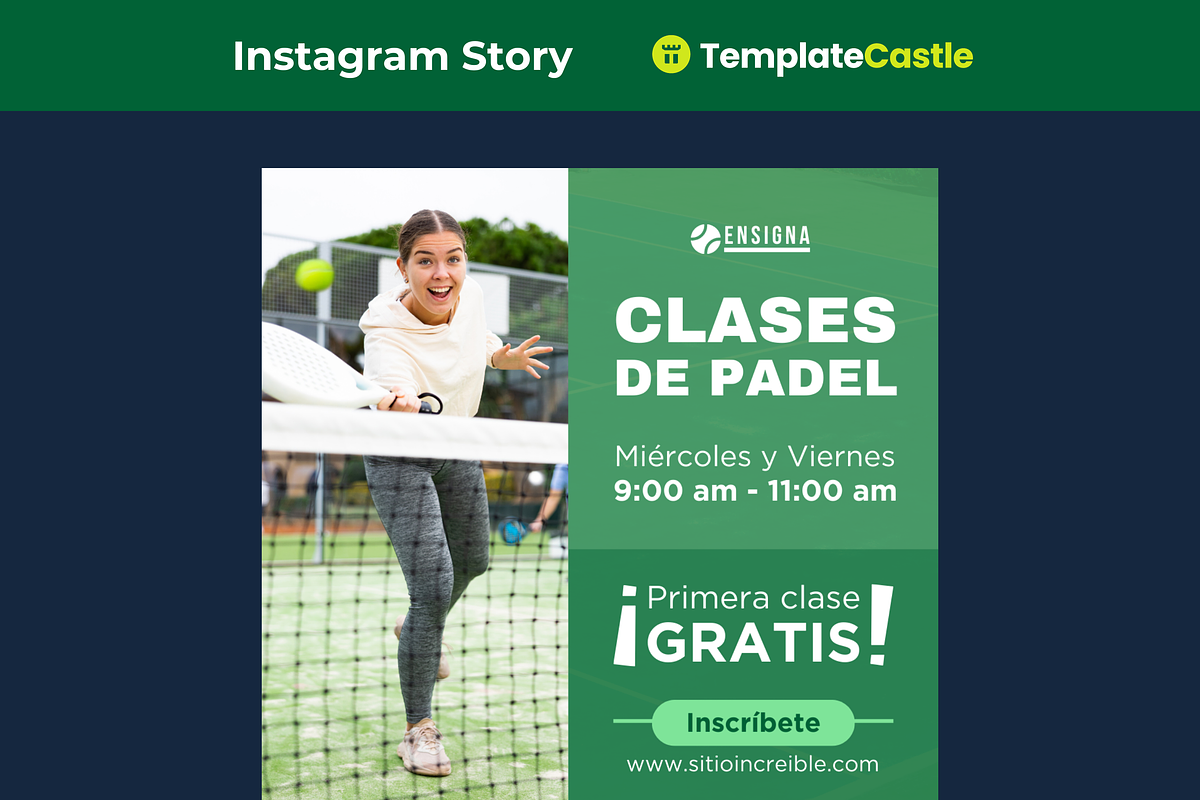 Padel Tennis Class Flyer Template, a Templates & Theme by TemplateCastleStore (Photo 1 of 3)