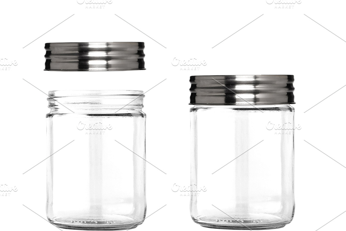 Clear Glass Jar with Metal Lid, a Packaging Mockup by Professional Assets (Photo 1 of 4)