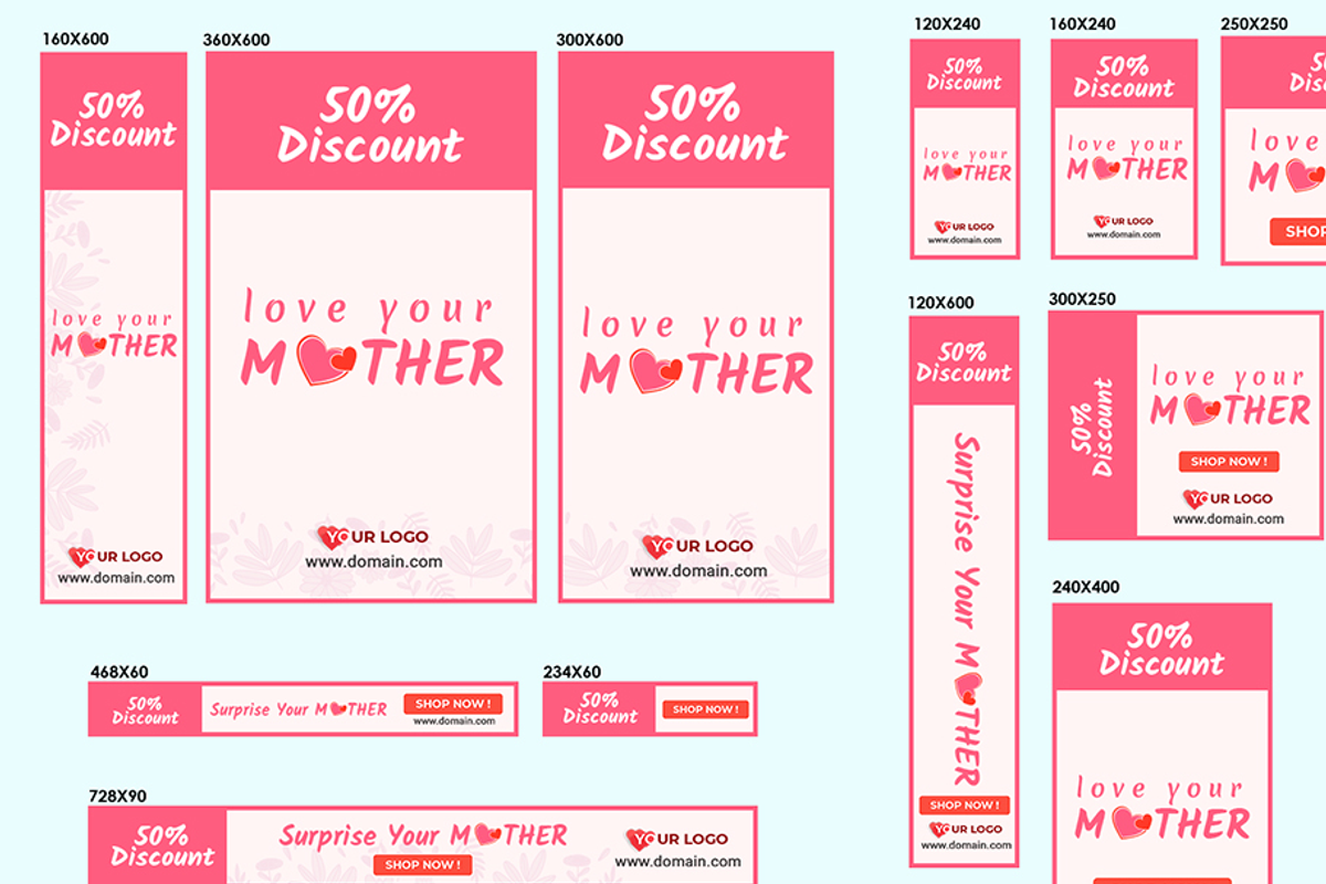 Mother's Day - Banner ads templates, a Social Media Template by Saif71 - Shop (Photo 2 of 3)
