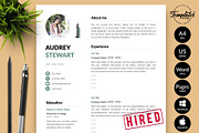 Modern CV Bundle / Resume - Audrey, a Resume Template by Templates Design Co. (Thumbnail 1 of 17)