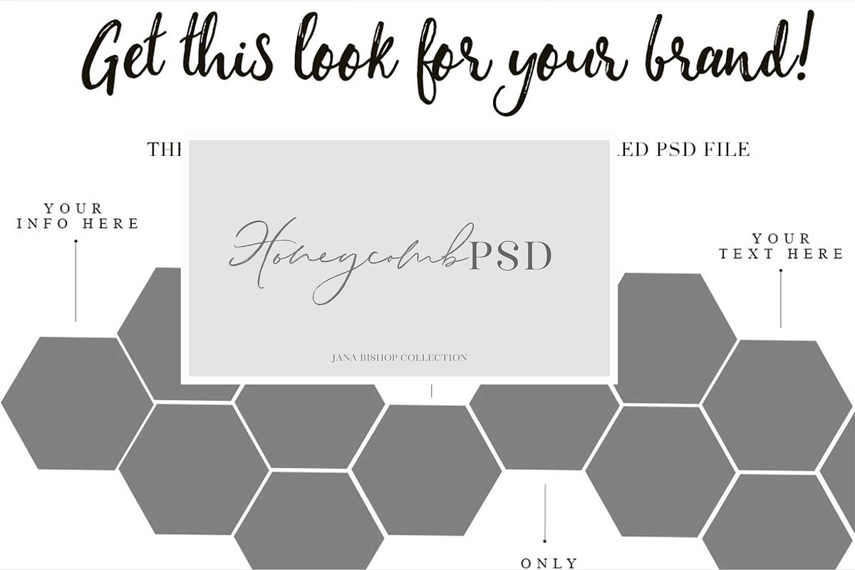 PSD Honeycombe Template, a Presentation Template by JanaBishopCollection (Photo 1 of 6)