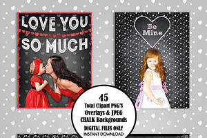 PHOTO VALENTINE CHALK CLIPART