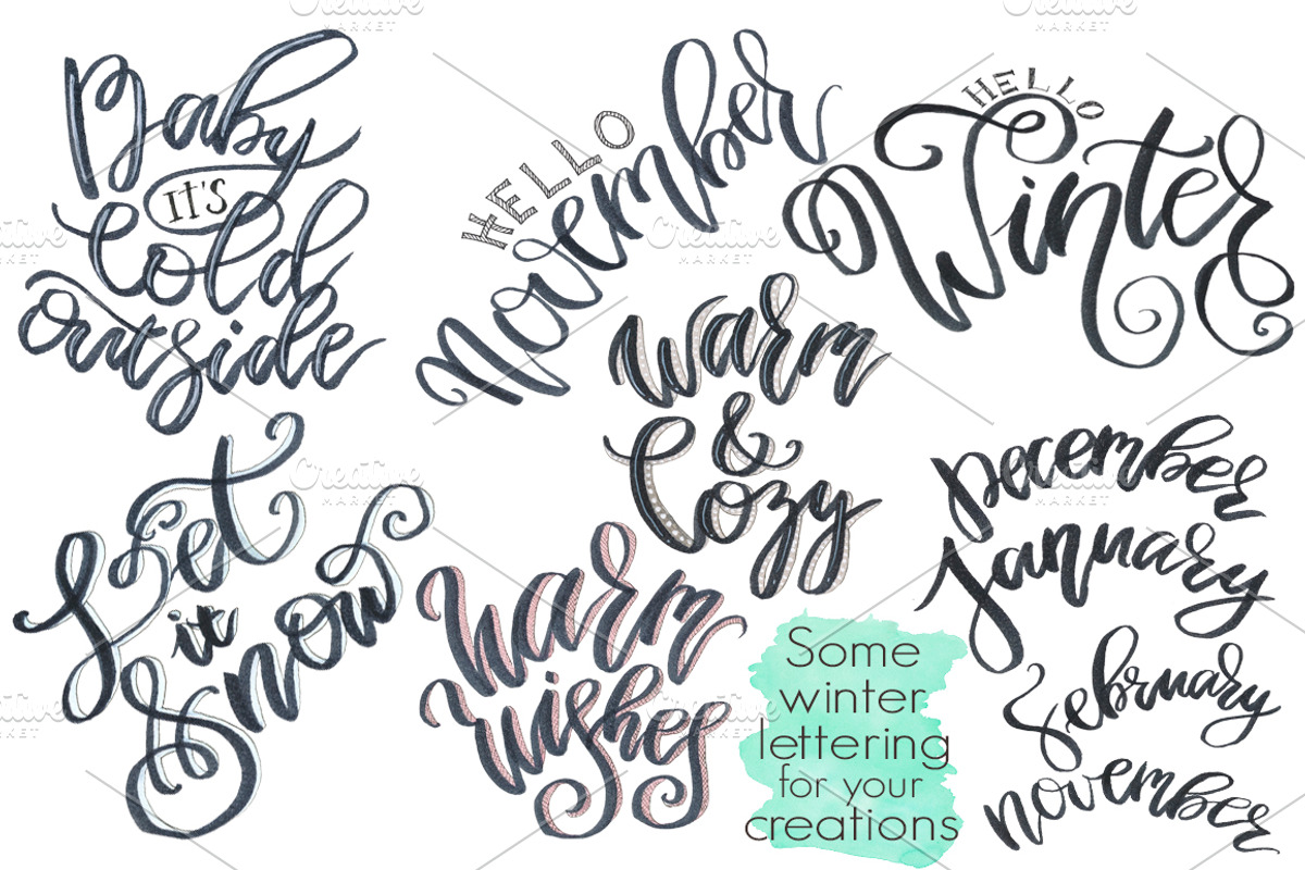 Warm & Cozy Hand-painted collection, an Object Graphic by Tanya Kart (Photo 5 of 14)