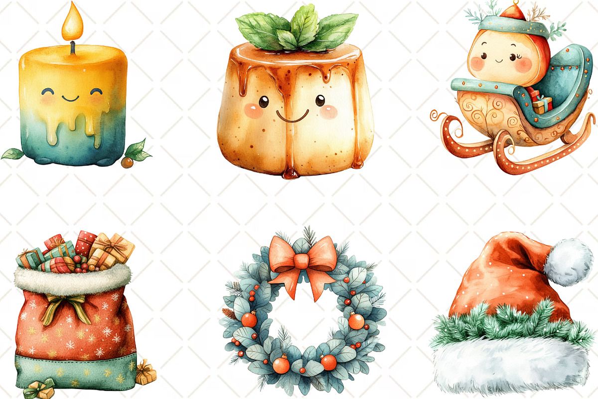 Kawaii Amber And Mint Christmas, an Illustration by Black Bird Studio (Photo 3 of 6)