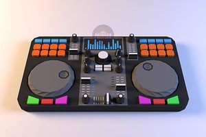 DIY DJ Mixer 3D model template