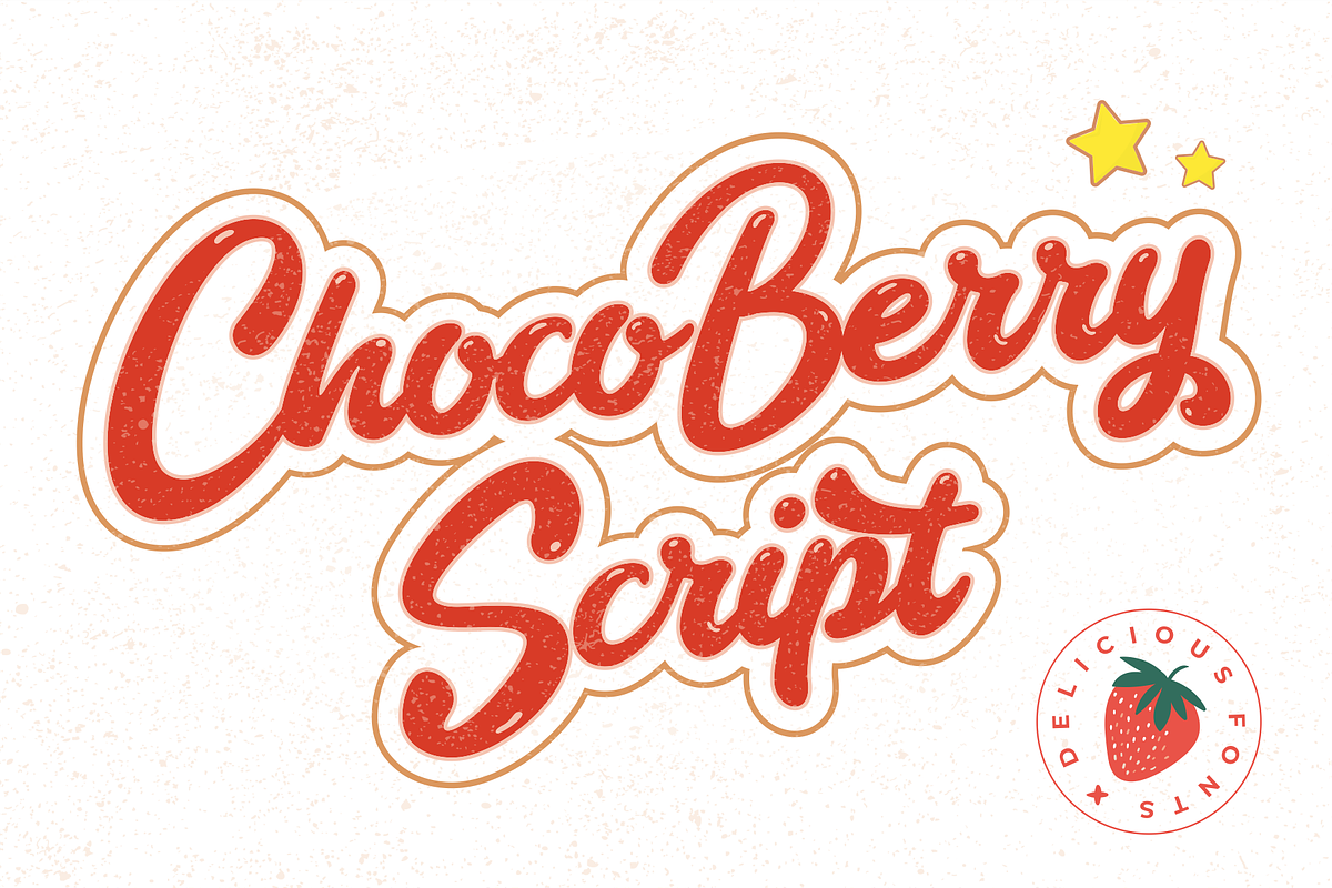 Choco Berry - Delicious Food Fonts, a Script Font by 50Fox (Photo 1 of 20)
