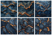 Navy and Rose Gold Marble Digital Pa, an Illustration by RobertsArt (Thumbnail 4 of 7)