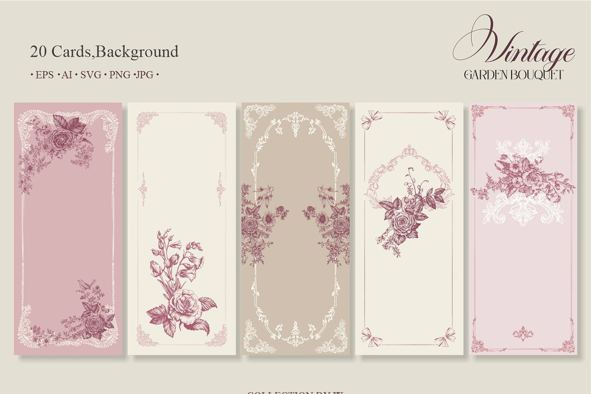 Vintage Garden Bouquet, a Pattern Graphic by Collection by VY (Photo 5 of 10)