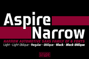 Aspire Narrow Family, a Sans Serif Font by GRYPE (Thumbnail 1 of 6)