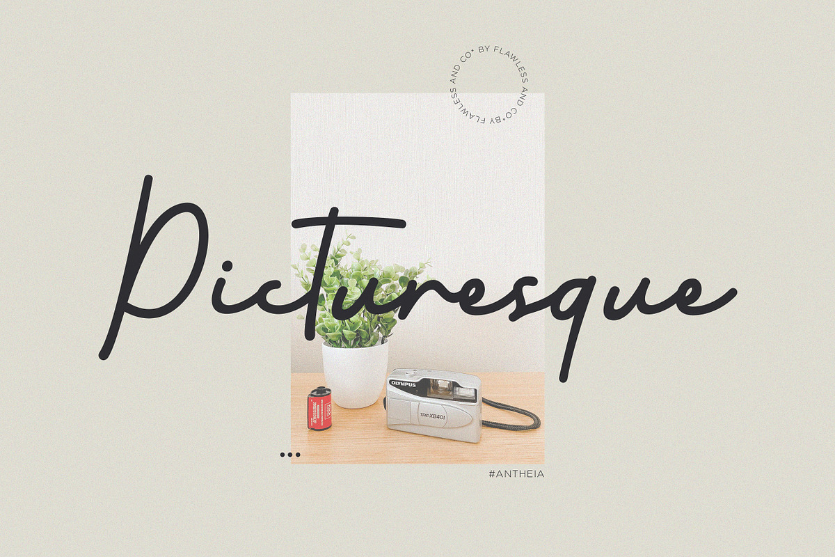 Antheia - Elegant Signature Font, a Script Font by Flawless And Co (Photo 4 of 10)