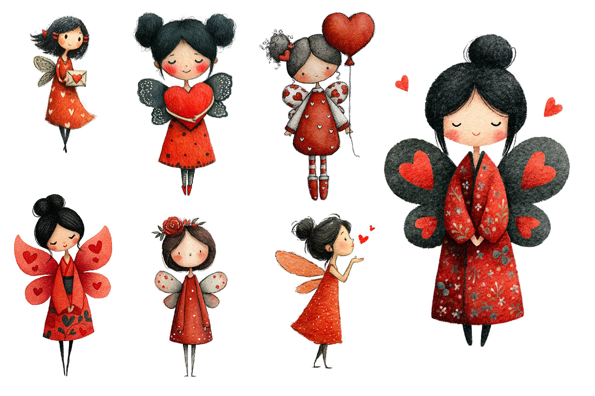 Valentine Fairy clipart, an Illustration by Designworld (Photo 2 of 3)