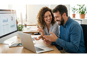 Office Fun With Friends, a Business Photo by CREATIVEDEF