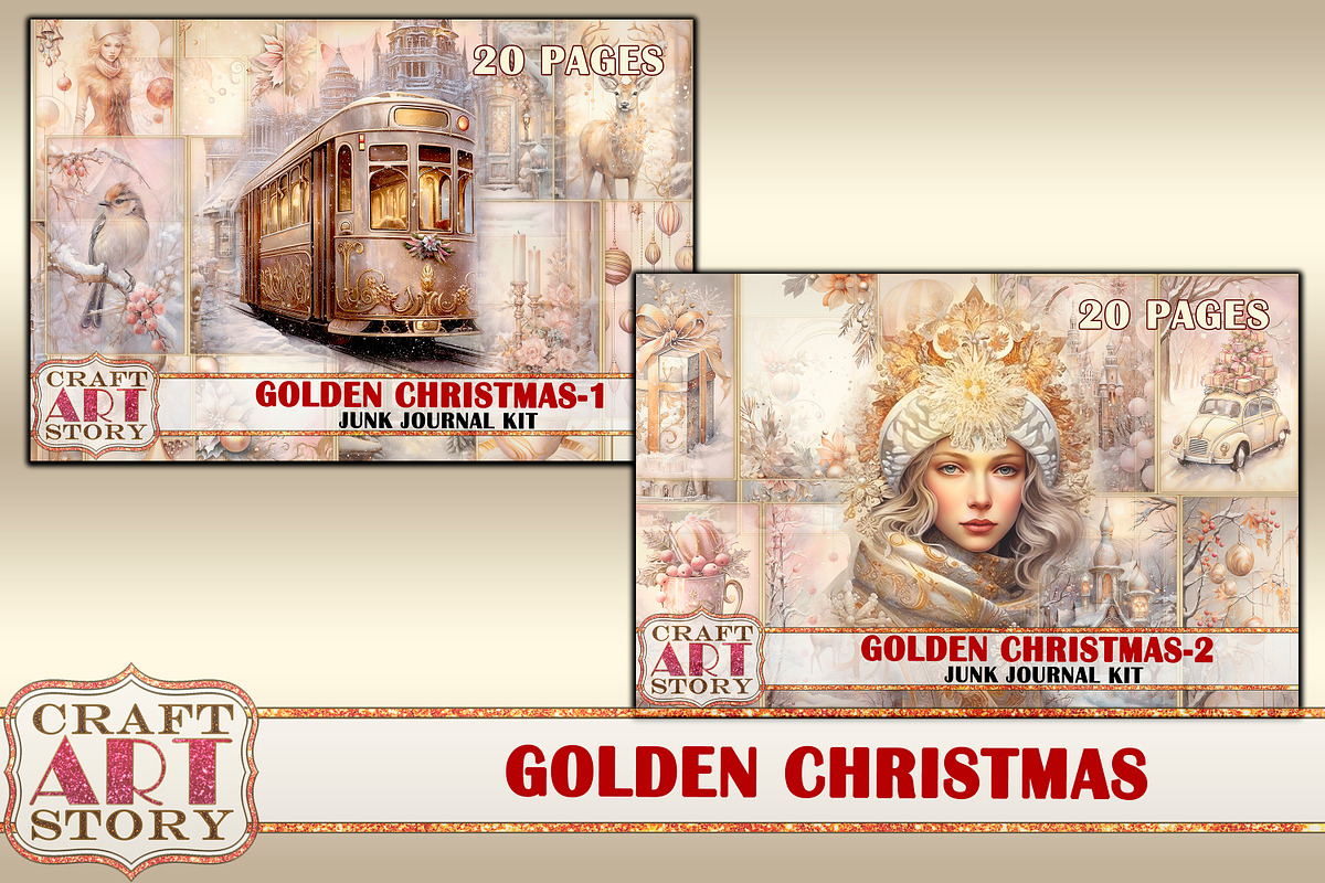 Golden Christmas-2 Junk Journal, an Object Illustration by CraftArtStory (Photo 6 of 6)