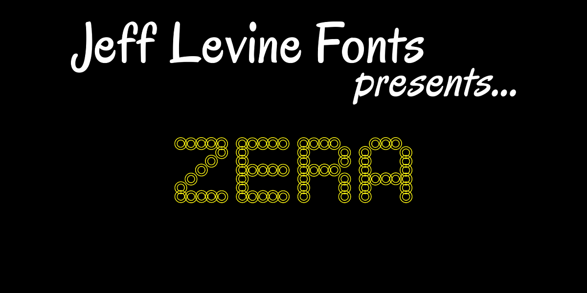 Zera JNL, a Font by Jeff Levine Fonts