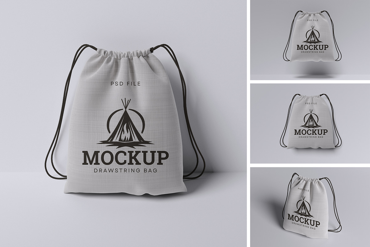Drawstring Mockup, a Packaging Mockup by HanaSaka_Studio (Photo 1 of 6)