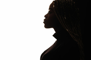 Female silhouette mindful contemplation woman, a Person Photo by Photo Drive Studio