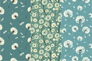 12 Dandelion Whimsy Seamless Pattern