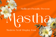 Mastha - Modern Serif Display, a Serif Font by Muflieart (Thumbnail 1 of 12)
