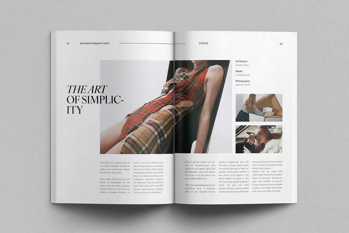 Minimalistic Magazine Template, a Magazine Template by DesignCrest (Photo 10 of 18)