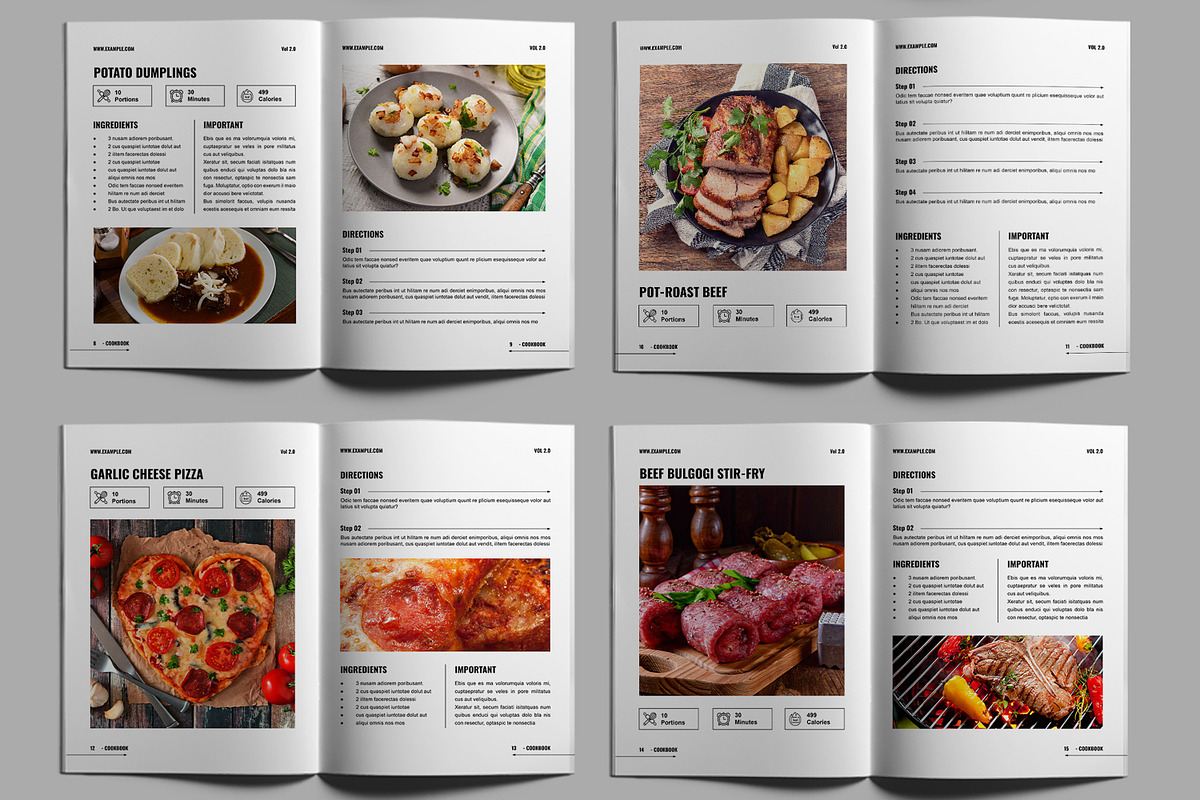 Cookbook Design Layout, a Stationery Template by MightyDesign (Photo 2 of 6)