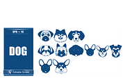 Adorable Dog Faces Collection, a Finance Illustration by CarWrap design (Thumbnail 2 of 3)