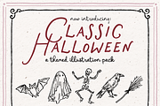 Vintage Halloween Clipart, Spooky, a Seasonal Illustration by The October Creative (Thumbnail 2 of 7)