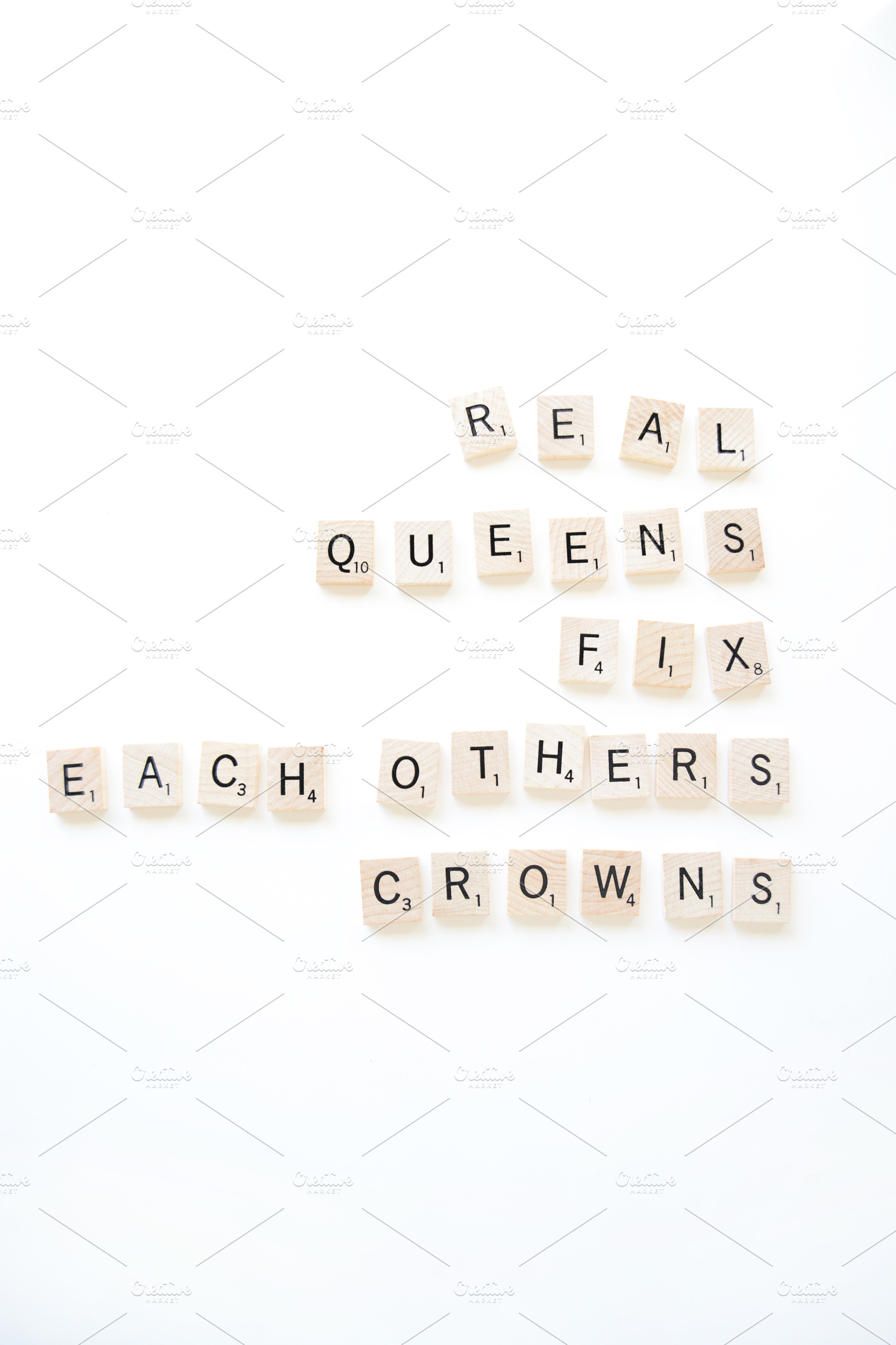 Real Queens Scrabble Tiles, a Beauty & Fashion Photo by Stitch & Shutter Stock