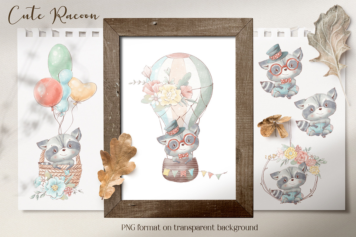 Cute woodland animals clipart., an Animal Illustration by Yuliya Art (Photo 11 of 19)