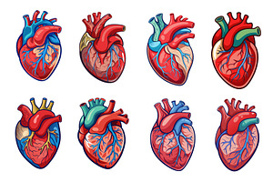 Human Heart vector illustration set, an Object Graphic by Billah Hub
