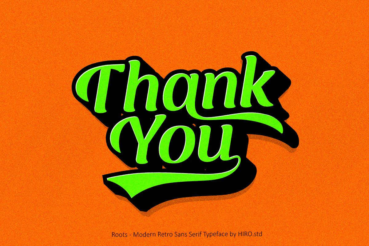Roots - Modern Retro Font, a Script Font by HIRO.std (Photo 11 of 11)