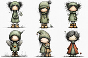 Whimsical Christmas Doll Clipart, an Icon by Canvas Craft (Thumbnail 3 of 7)