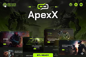 ApexX | Esports & Gaming WordPress, a WordPress Template by ThemesRain