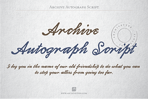 Archive Autograph Script
